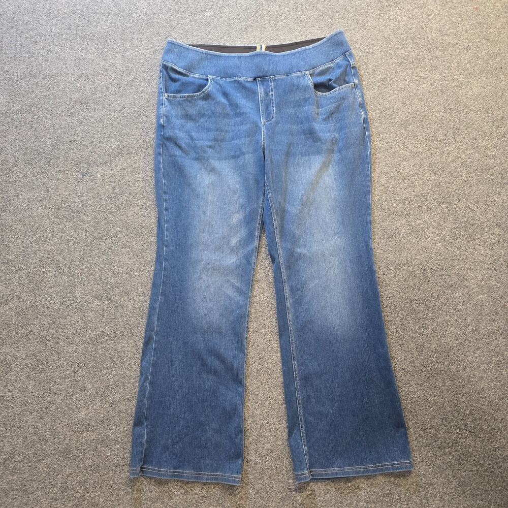 Halara Jeans Womens Size 1X Blue Straight Leg Stretchy Pull On Casual Capsule